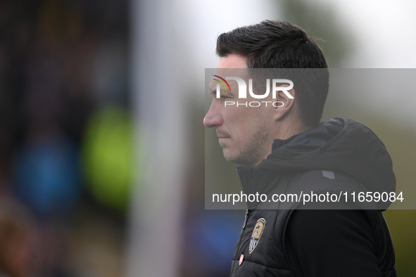 Stuart Maynard, manager of Notts County, looks on during the Sky Bet League 2 match between Chesterfield and Notts County at the SMH Group S...