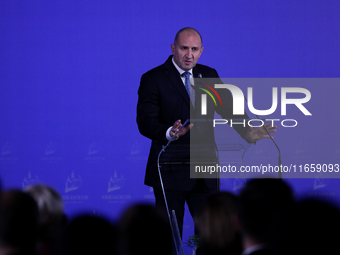 President of Bulgaria Rumen Radev attends the meeting of the presidents of the Arraiolos group at Wawel Castle in Krakow, Poland, on October...