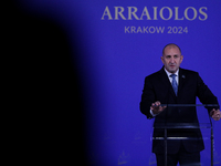 President of Bulgaria Rumen Radev attends the meeting of the presidents of the Arraiolos group at Wawel Castle in Krakow, Poland, on October...