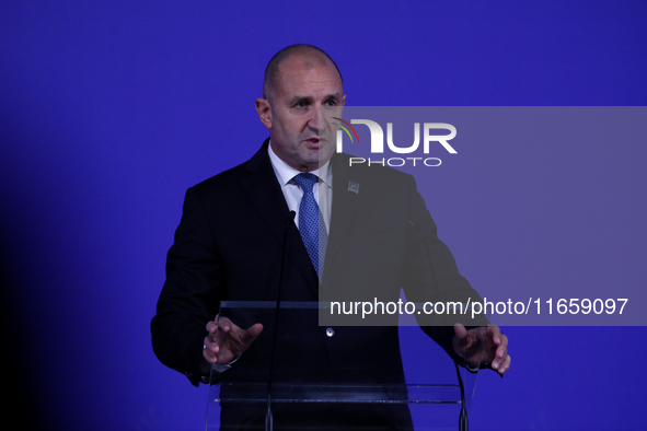 President of Bulgaria Rumen Radev attends the meeting of the presidents of the Arraiolos group at Wawel Castle in Krakow, Poland, on October...