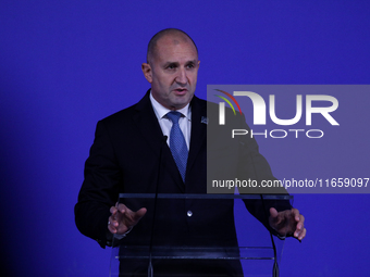 President of Bulgaria Rumen Radev attends the meeting of the presidents of the Arraiolos group at Wawel Castle in Krakow, Poland, on October...