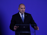 President of Bulgaria Rumen Radev attends the meeting of the presidents of the Arraiolos group at Wawel Castle in Krakow, Poland, on October...