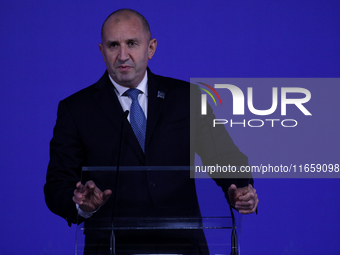 President of Bulgaria Rumen Radev attends the meeting of the presidents of the Arraiolos group at Wawel Castle in Krakow, Poland, on October...