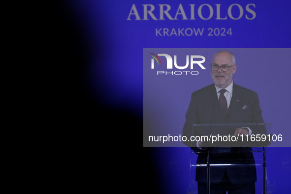 President of Estonia Alar Karis attends the meeting of the presidents of the Arraiolos group at Wawel Castle in Krakow, Poland, on October 1...