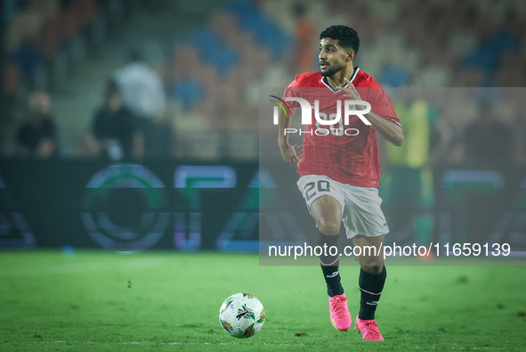 Ibrahim Adel of Egypt plays during the Africa Cup of Nations Qualifiers 2025, match number 61, between Egypt and Mauritania at Cairo Interna...