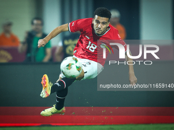 Mostafa Mohamed of Egypt participates in the Africa Cup of Nations Qualifiers 2025, match number 61 between Egypt and Mauritania, at Cairo I...