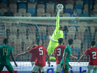 Mohamed Elshenawy (GK) saves the goal during the Africa Cup of Nations Qualifiers 2025 match number 61 between Egypt and Mauritania at Cairo...