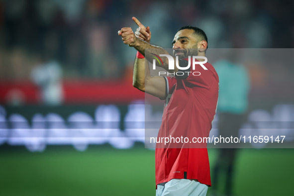 Mohamed Salah of Egypt celebrates after scoring the second goal during the Africa Cup of Nations Qualifiers 2025, match number 61, between E...