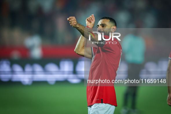 Mohamed Salah of Egypt celebrates after scoring the second goal during the Africa Cup of Nations Qualifiers 2025, match number 61, between E...