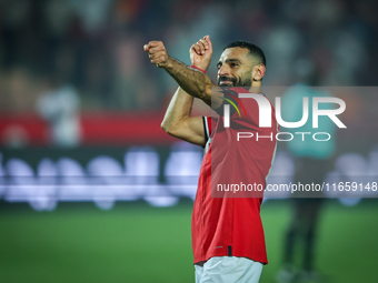 Mohamed Salah of Egypt celebrates after scoring the second goal during the Africa Cup of Nations Qualifiers 2025, match number 61, between E...