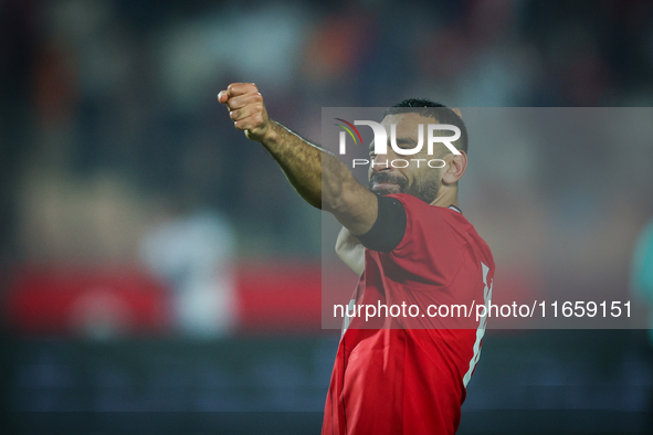 Mohamed Salah of Egypt celebrates after scoring the second goal during the Africa Cup of Nations Qualifiers 2025, match number 61, between E...