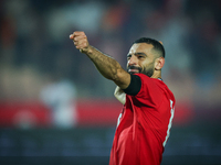 Mohamed Salah of Egypt celebrates after scoring the second goal during the Africa Cup of Nations Qualifiers 2025, match number 61, between E...