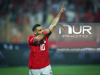 Mohamed Salah of Egypt celebrates after scoring the second goal during the Africa Cup of Nations Qualifiers 2025, match number 61, between E...