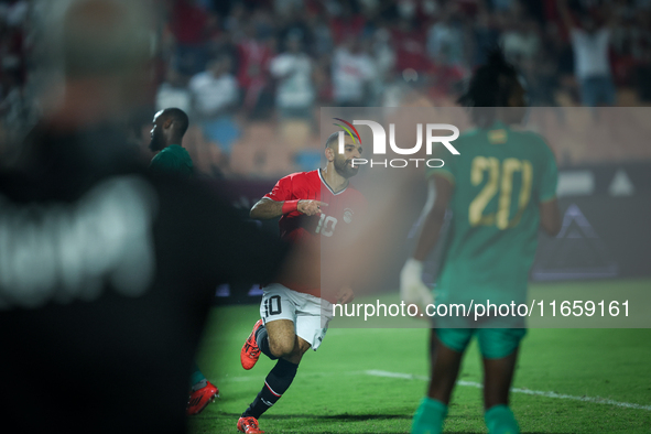 Mohamed Salah of Egypt celebrates after scoring the second goal during the Africa Cup of Nations Qualifiers 2025, match number 61, between E...