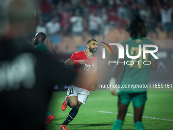 Mohamed Salah of Egypt celebrates after scoring the second goal during the Africa Cup of Nations Qualifiers 2025, match number 61, between E...