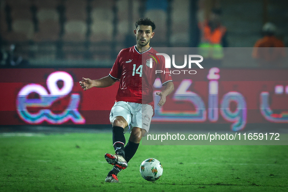 Hamdy Fathy of Egypt plays during the Africa Cup of Nations Qualifiers 2025, match number 61, between Egypt and Mauritania at Cairo Internat...