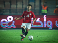 Hamdy Fathy of Egypt plays during the Africa Cup of Nations Qualifiers 2025, match number 61, between Egypt and Mauritania at Cairo Internat...