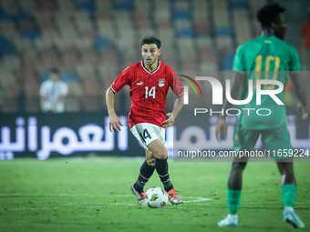 Hamdy Fathy of Egypt plays during the Africa Cup of Nations Qualifiers 2025, match number 61, between Egypt and Mauritania at Cairo Internat...