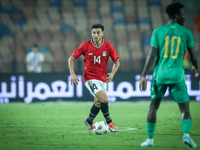 Hamdy Fathy of Egypt plays during the Africa Cup of Nations Qualifiers 2025, match number 61, between Egypt and Mauritania at Cairo Internat...