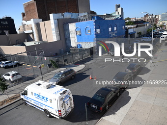 NYPD crime scene investigators are at the scene where a 27-year-old man, identified as Jose Galloway, is shot multiple times and killed in t...