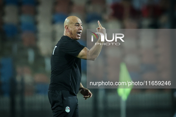 Head Coach Hossam Hassan of Egypt is present during the Africa Cup of Nations Qualifiers 2025 match number 61 between Egypt and Mauritania a...