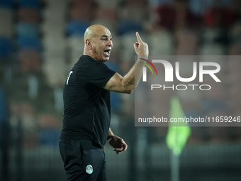 Head Coach Hossam Hassan of Egypt is present during the Africa Cup of Nations Qualifiers 2025 match number 61 between Egypt and Mauritania a...