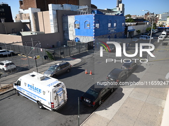 NYPD crime scene investigators are at the scene where a 27-year-old man, identified as Jose Galloway, is shot multiple times and killed in t...