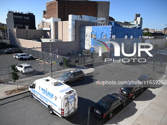 NYPD crime scene investigators are at the scene where a 27-year-old man, identified as Jose Galloway, is shot multiple times and killed in t...