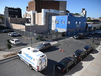 NYPD crime scene investigators are at the scene where a 27-year-old man, identified as Jose Galloway, is shot multiple times and killed in t...