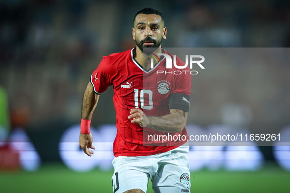 Mohamed Salah of Egypt participates in the Africa Cup of Nations qualifiers 2025, match number 61 between Egypt and Mauritania, at Cairo Int...