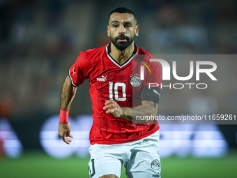 Mohamed Salah of Egypt participates in the Africa Cup of Nations qualifiers 2025, match number 61 between Egypt and Mauritania, at Cairo Int...