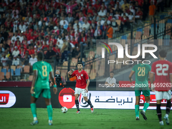 Hamdy Fathy of Egypt plays during the Africa Cup of Nations Qualifiers 2025, match number 61, between Egypt and Mauritania at Cairo Internat...