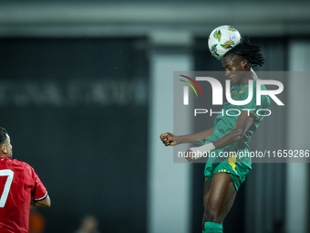 Keita Ibrahima of Mauritania plays during the Africa Cup of Nations Qualifiers 2025, match number 61, between Egypt and Mauritania at Cairo...