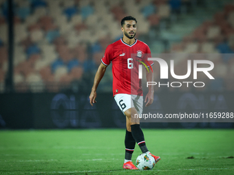 Mohamed Abdelmoneim of Egypt participates in the Africa Cup of Nations Qualifiers 2025, match number 61, between Egypt and Mauritania at Cai...