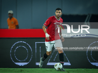 Mahmoud Ahmed of Egypt participates in the Africa Cup of Nations qualifiers 2025, match number 61, between Egypt and Mauritania at Cairo Int...