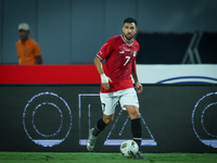 Mahmoud Ahmed of Egypt participates in the Africa Cup of Nations qualifiers 2025, match number 61, between Egypt and Mauritania at Cairo Int...