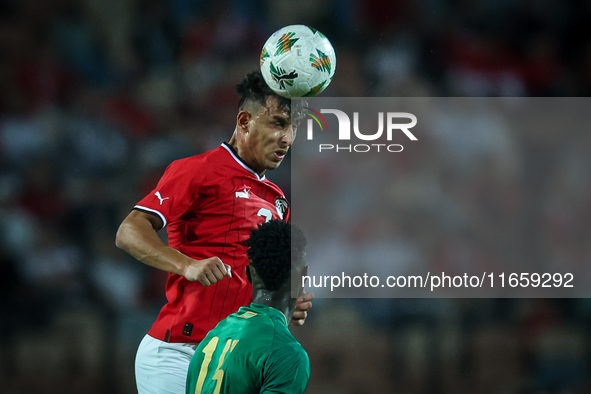 Ahmed Eid of Egypt participates in the Africa Cup of Nations qualifiers 2025, match number 61 between Egypt and Mauritania, at Cairo Interna...