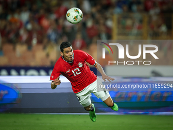 Mohamed Hamdy of Egypt participates in the Africa Cup of Nations Qualifiers 2025, match number 61, between Egypt and Mauritania at Cairo Int...