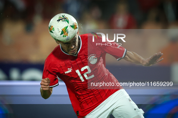 Mohamed Hamdy of Egypt participates in the Africa Cup of Nations Qualifiers 2025, match number 61, between Egypt and Mauritania at Cairo Int...