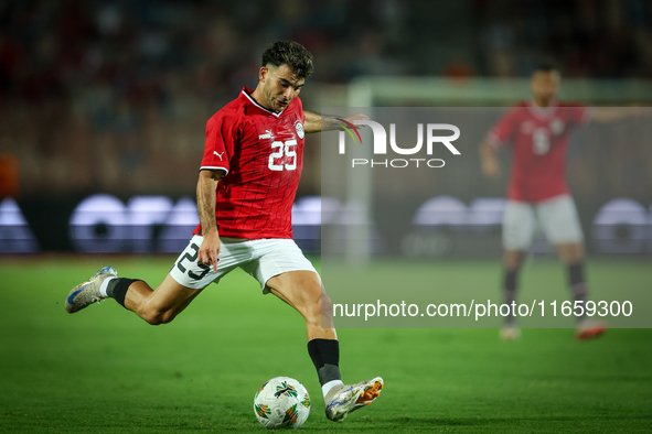 Ahmed Mostafa of Egypt participates in the Africa Cup of Nations Qualifiers 2025, match number 61 between Egypt and Mauritania, at Cairo Int...