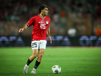 Ahmed Mostafa of Egypt participates in the Africa Cup of Nations Qualifiers 2025, match number 61 between Egypt and Mauritania, at Cairo Int...