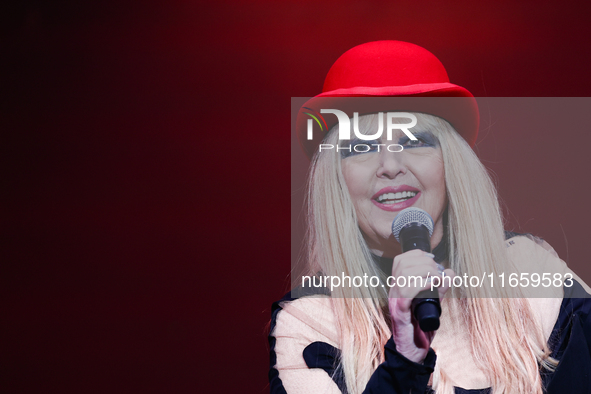 Singer Maryla Rodowicz during the concert in Wadowice, Poland on October 12, 2024. 