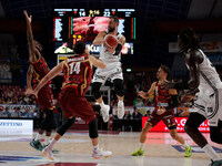 Marco Belinelli of Virtus Bologna plays against Giga Janelidze of Umana Reyer during the Italian LBA basketball championship match between U...