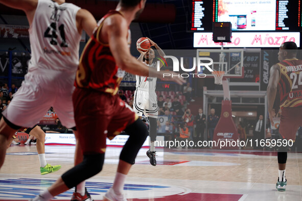 Matt Morgan of Virtus Bologna participates in the Italian LBA basketball championship match between Umana Reyer Venezia and Virtus Segafredo...