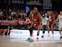 Umana Reyer's Carl Wheatle participates in the Italian LBA basketball championship match between Umana Reyer Venezia and Virtus Segafredo Bo...