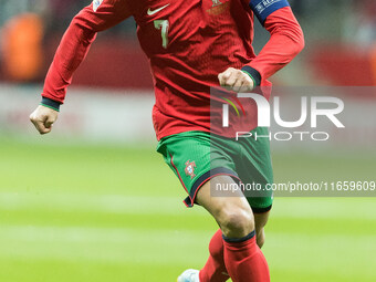 Cristiano Ronaldo  during UEFA Nations League match Poland vs Portugal in Warsaw Poland on 12 October 2024. (