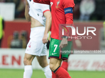 Cristiano Ronaldo  during UEFA Nations League match Poland vs Portugal in Warsaw Poland on 12 October 2024. (