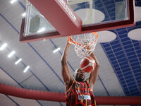 Mfiondo Kabangele of Umana Reyer participates in the Italian LBA basketball championship match between Umana Reyer Venezia and Virtus Segafr...