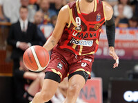 Davide Moretti of Umana Reyer participates in the Italian LBA basketball championship match between Umana Reyer Venezia and Virtus Segafredo...