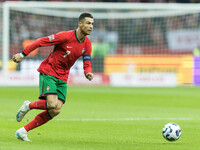 Cristiano Ronaldo  during UEFA Nations League match Poland vs Portugal in Warsaw Poland on 12 October 2024. (